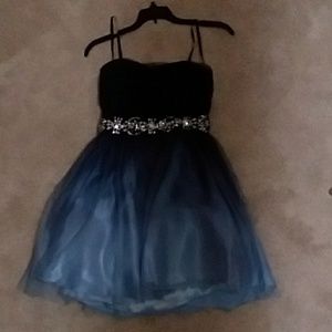 Blue Ombre Homecoming Dress